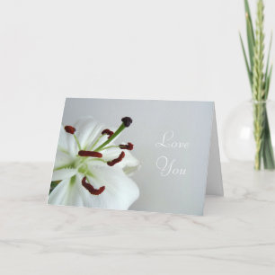 White Lily. Flower. Card