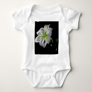 White lily flower nature beauty baby bodysuit