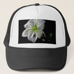 White lily flower nature beauty trucker hat