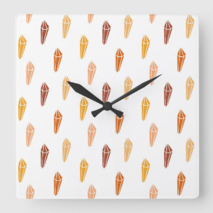 White Lily Flower Square Wall Clock