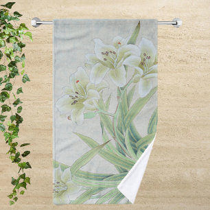 White Lily Hand Towel