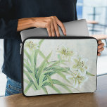 White Lily Laptop Sleeve<br><div class="desc">White Lily is a brush painting in traditional Chinese "gongbi" style. Watercolor and ink on rice paper. The lily is called 百合 in Chinese, which is pronounced as bǎi hé, which has the symbolic meaning of "happy union for one hundred years”. The lily is the flower of love in China,...</div>