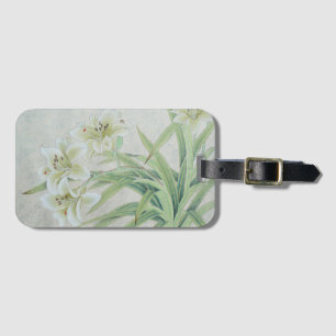 White Lily Luggage Tag