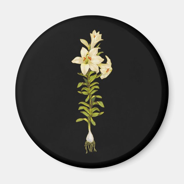 White Lily Magnet (Front)