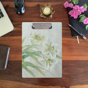 White Lily Mini Clipboard