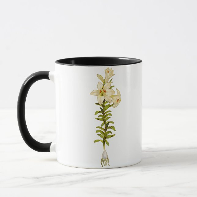 White Lily Mug (Left)
