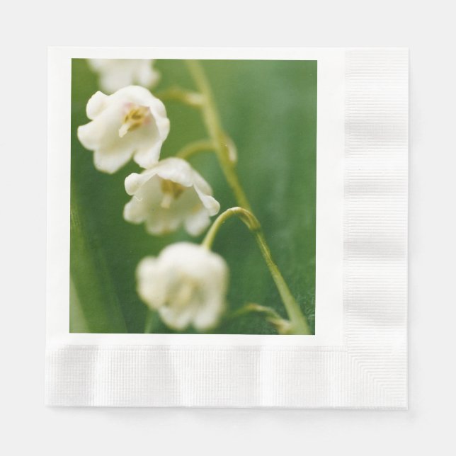 White Lily of the valley (Convallaria majalis)  Napkin (Front)