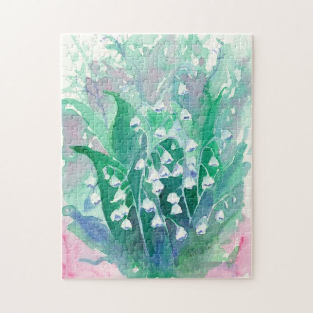 White Lily of the Valley Flowers Jigsaw Puzzle (Vertical)