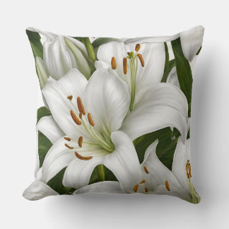 White Lily Pillow