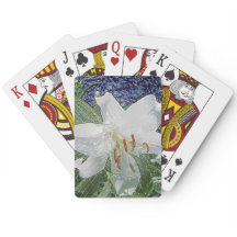 White Lily Playing Cards