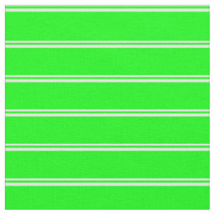 White & Lime Coloured Pattern Fabric