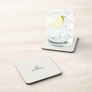 White Line Texture Justice Logo Coaster