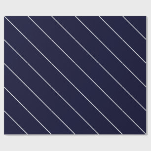 White Lines Black Rock Deep Blue Classical Unique Wrapping Paper