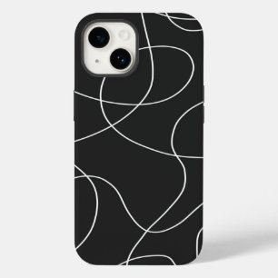 White Lines on Black  Case-Mate iPhone 14 Case