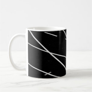 White lines on track field coffee mug
