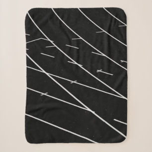 White lines on track field sherpa blanket