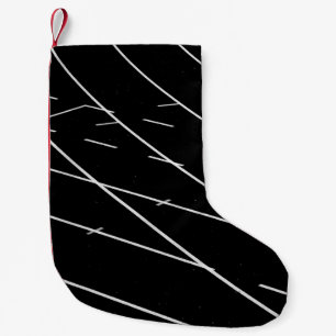 WHITE LINES ON TRACK FIELD SMALL CHRISTMAS STOCKING