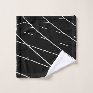 White lines on track field wash cloth