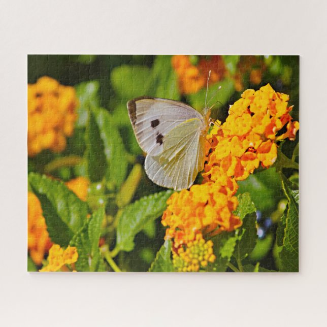 White Ling Butterfly. Jigsaw Puzzle (Horizontal)