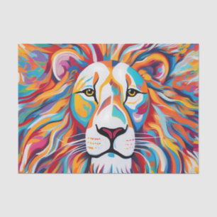 White lion beauty animal portrait tissue paper