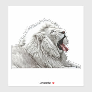 White lion head jungle animals digital art painti