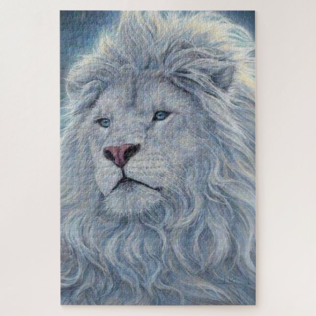 White Lion Jigsaw Puzzle (Vertical)