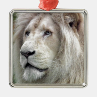 White lion metal tree decoration