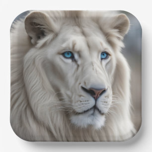 White Lion Paper Plate