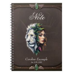 White Lion & Woman  Notebook