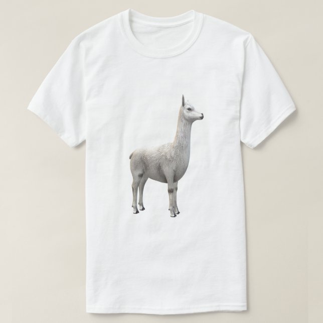 White Llama/Alpaca T-Shirt (Design Front)