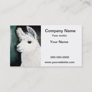 White Llama Business Card