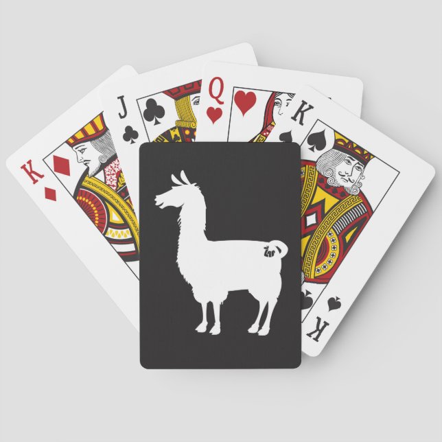 White Llama Playing Cards (Back)