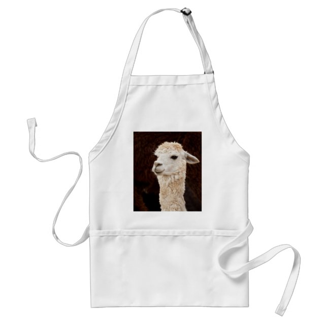 White Llama Standard Apron (Front)