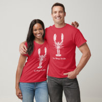 White Lobster Graphic Custom Message