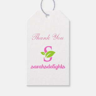 White logo  gift tags