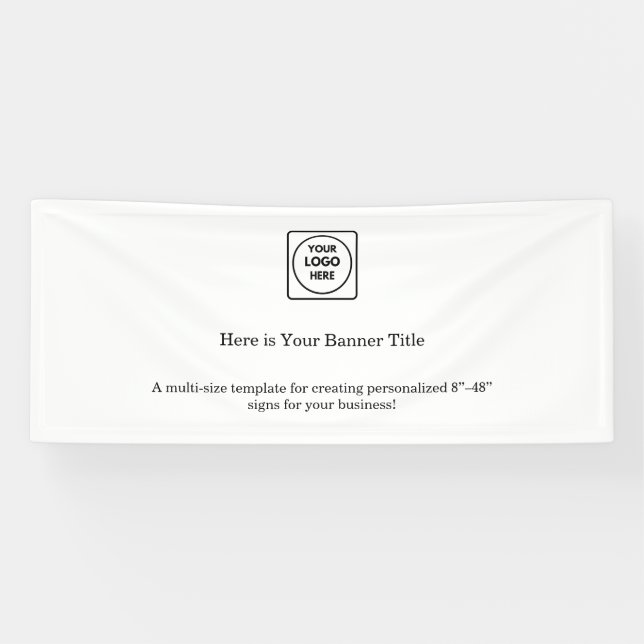 White Logo | Minimalist Modern Simple Branding Banner (Horizontal)