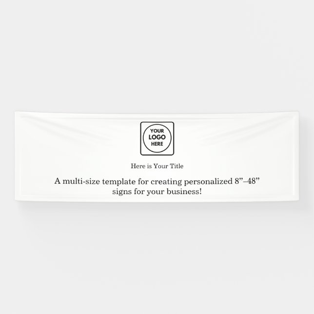 White Logo | Simple Minimalist Modern Banner (Horizontal)