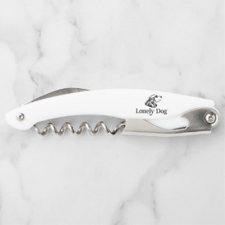 White Lonely Dog Cork Screw Corkscrew