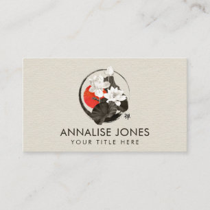 White Lotus Enso Zen Circle Business Card