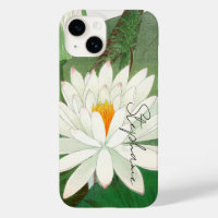 White Lotus Flower Japanese Vintage Fine Art Name