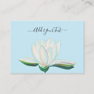 White Lotus Flower Luminous Customisable Enclosure Card