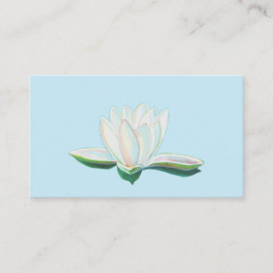 White Lotus Flower Luminous Enclosure Card