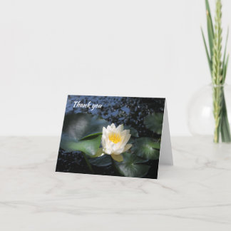White Lotus Flower photo - thank you card
