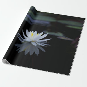White Lotus Flower Zen Wrapping Paper