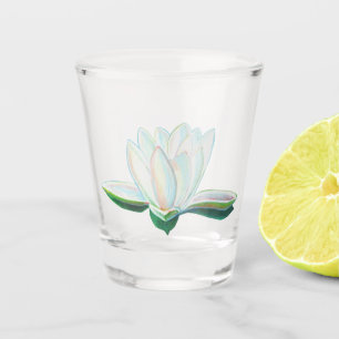 White Lotus Illustration Shot Glass