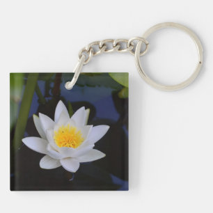 White Lotus Keychain