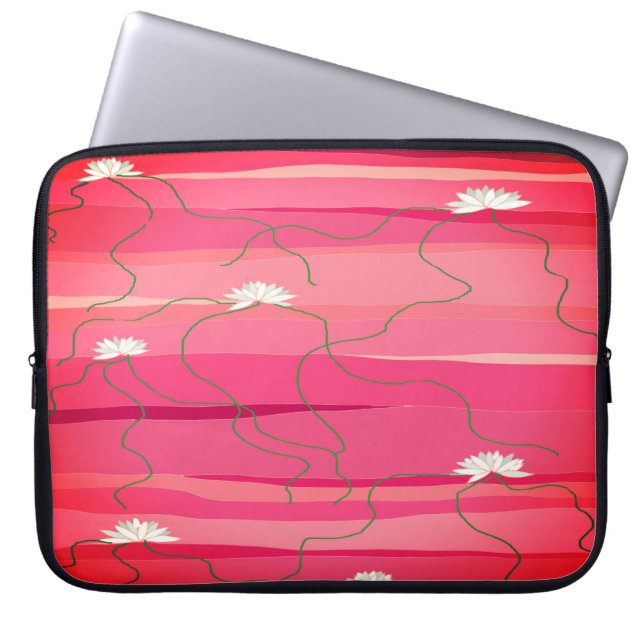 White Lotus Laptop Sleeve (Front)