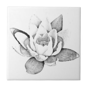 "WHITE LOTUS" PHOTO TILE BY TINY LOTUS