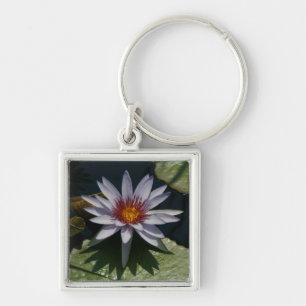 White Lotus Waterlily Keychain