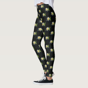 White Lotus Waterlily Leggings